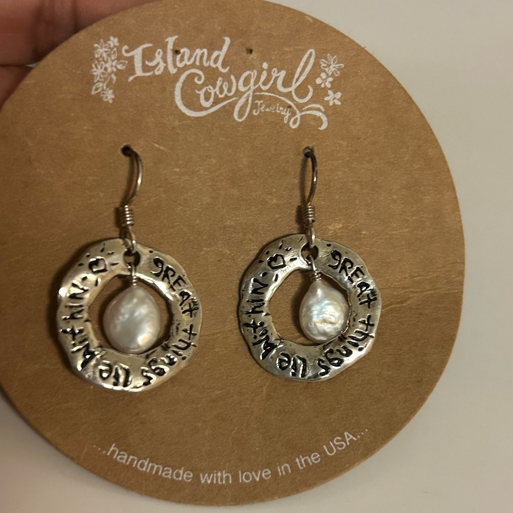 Island cowgirl dangle earrings